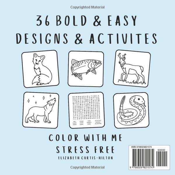 Yellowstone National Park Coloring and Activity Book: Color with Me, Stress Free