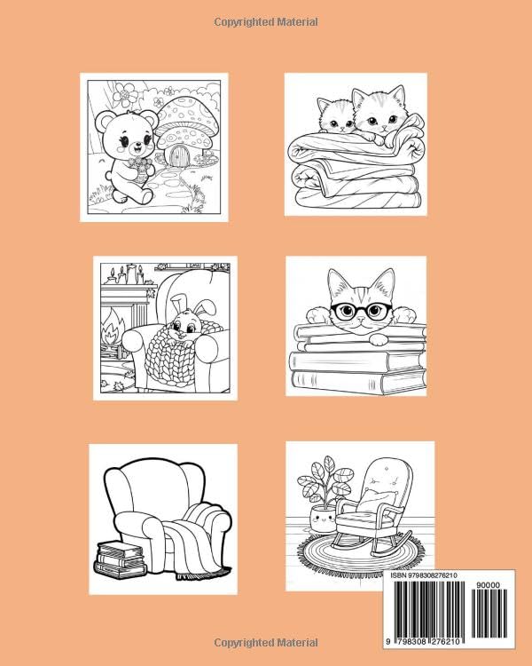 BOLD AND EASY HYGGE PLACE COLORING BOOK: WITH CUTE ANIMAL FRIENDS