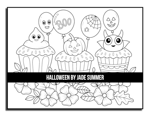 Halloween Coloring Book: For Adults with Beautiful Flowers, Adorable Animals, Spooky Characters, and Relaxing Fall Designs (Halloween Coloring Books)