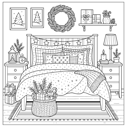 Holiday Homes Vol 2 Cozy Edition: Christmas Adult Coloring Book of Festive Cozy Houses for Winter Holidays