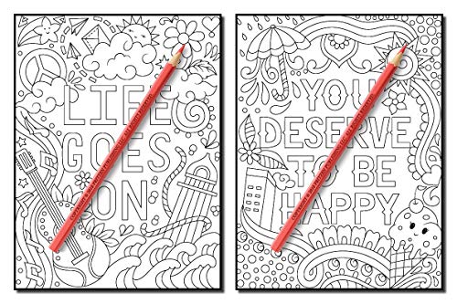Live Your Dreams: An Adult Coloring Book with Fun Inspirational Quotes, Adorable Kawaii Doodles, and Positive Affirmations for Relaxation