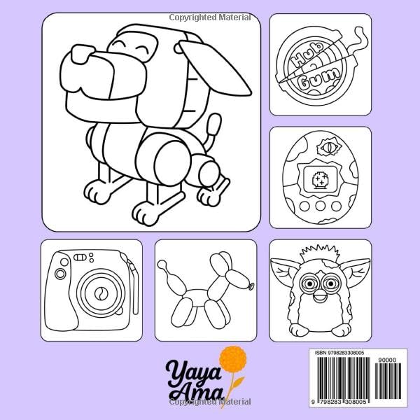 90s Coloring Book: Relive Nostalgic Moments and Relax with Easy and Bold Designs Inspired by Retro Pop Culture to Relieve Stress for Adults and Kids