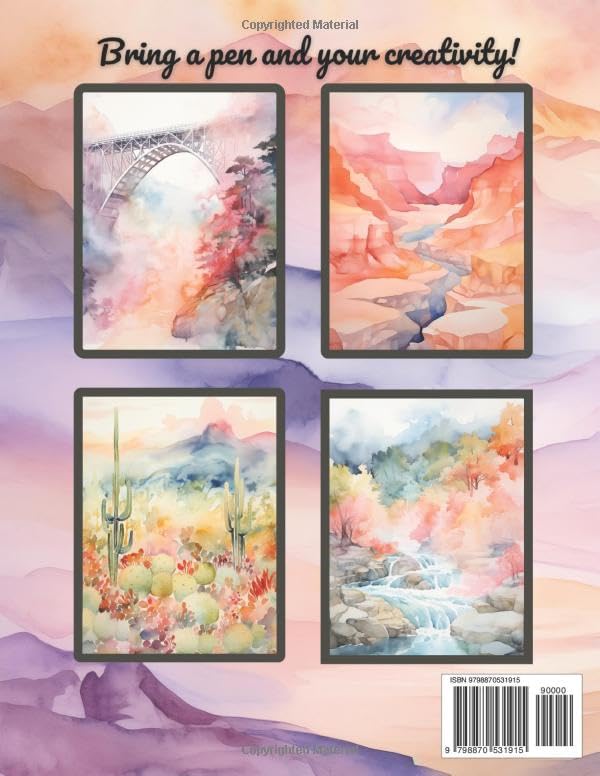 Reverse Coloring National Parks Edition: With 40 Calming Images of America's Most Beautiful Parks