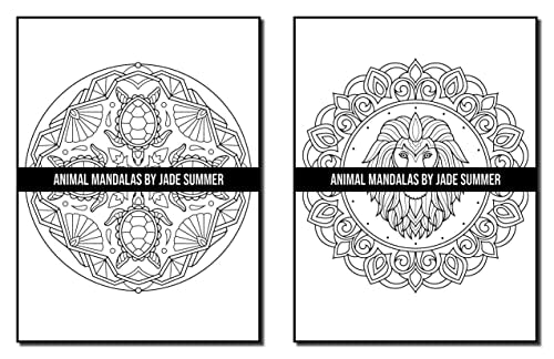 Mandala Coloring Book: For Adults with Cute Animal Mandalas, Fun Geometric Patterns, and Relaxing Flower Designs