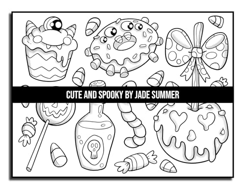 Cute and Spooky: A Halloween Coloring Book for Adults and Kids with Cute Characters, Spooky Scenes, and More! (Halloween Coloring Books)