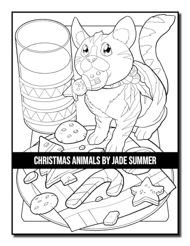 Christmas Animals: An Adult Coloring Book with Cute Holiday Animals and Relaxing Christmas Scenes (Christmas Coloring Books)