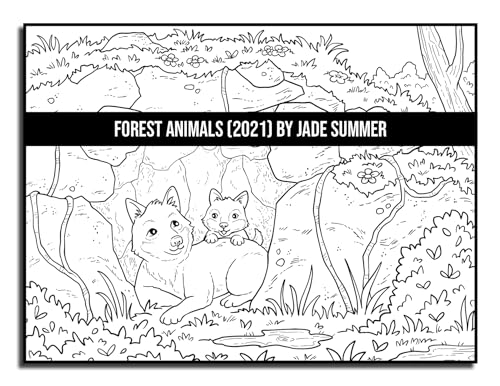 Forest Animals: An Adult Coloring Book with 50 Adorable Images of Woodland Creatures, Beautiful Flowers, Nature Scenes, and More!
