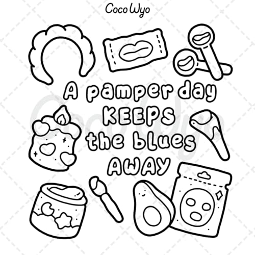 Self-Care: Relaxing Coloring Book for Girls and Adults with Cute and Easy Illustrations