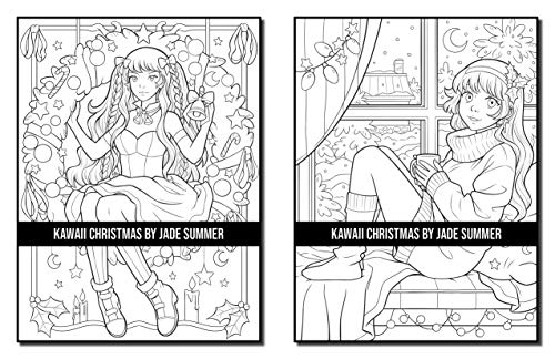 Kawaii Christmas: An Adult Coloring Book with Adorable Girls, Christmas Scenes, Winter Fun, Holiday Adventures, and More!