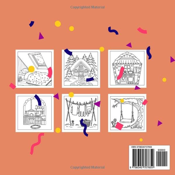 Hygge Place: Bold and Easy Coloring Book for Adults and Teens,: Simple and Cute Designs For Relaxation and Stress Relief ( Bold and Easy ) (Bold and Easy, Cute and Cozy Coloring Books)