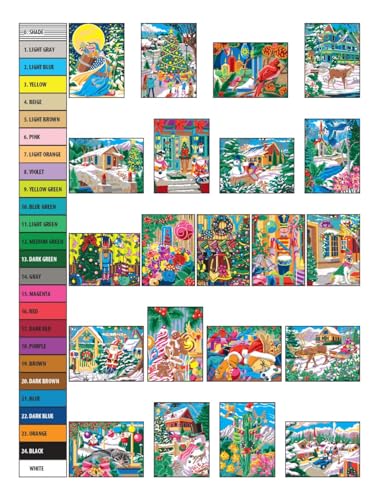 Creative Haven Christmas Color by Number (Adult Coloring Books: Christmas)