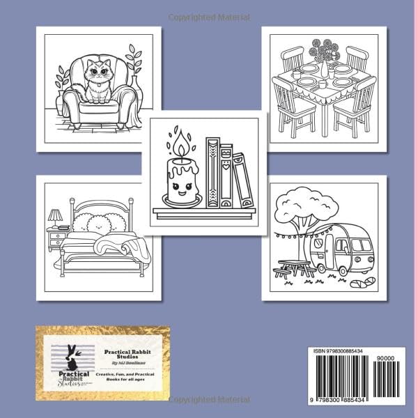 Hygge Place: Bold, easy fun illustrations to color for adults and kids-Volume 1