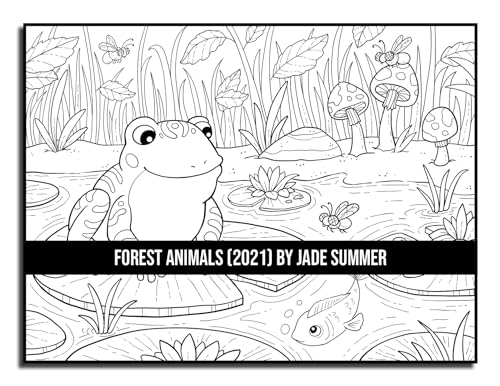 Forest Animals: An Adult Coloring Book with 50 Adorable Images of Woodland Creatures, Beautiful Flowers, Nature Scenes, and More!