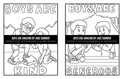Boys Are Amazing: An Inspirational Coloring Book for Boys to Motivate, Encourage and Build Confidence