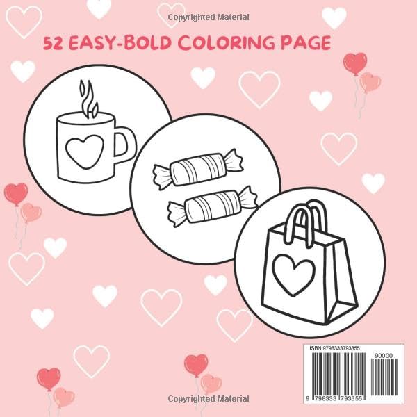 EASY CUTE & GROOVY: Coloring Book for Adults and Kids, Bold and Easy, Simple and Big Designs for Relaxation Featuring Lovely Things (Bold & Easy Coloring)