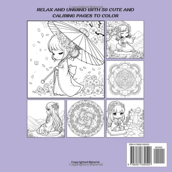 Cozy Zen: Coloring Book for Adults and Teens Featuring Cute Serene Scenes of Girly Tranquility and Mandalas for Relaxation