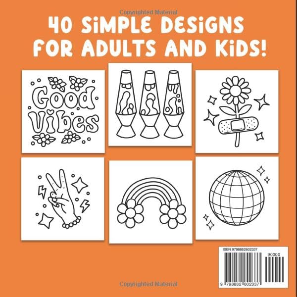Groovy Summer Coloring Book: Bold & Easy Designs for Adults and Kids (Bold & Easy Coloring Books)
