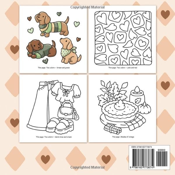 Cozy Girl One Color Coloring Book: Bold and Easy Illustrations with Simple Palette Challenges for Stress Relief & Relaxation | For Adults and Teens (Cozy Girl Series)