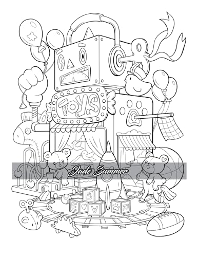 Kawaii Town: Coloring Book with Cute Animals, Tiny Buildings, and Playful Scenes for Stress Relief and Relaxation