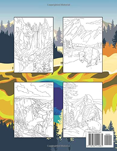 The National Parks Adults Coloring Book: n Adult Coloring Book of National Parks From Around the Country with Country Scenes, Beautiful Landscapes for Fun & Relaxation!!