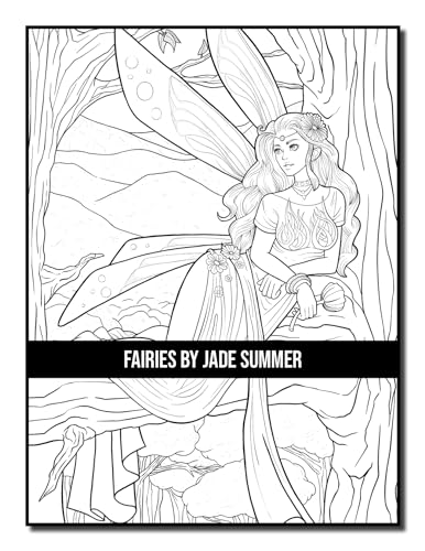 Fairies Coloring Book: For Adults with Beautiful Fantasy Women, Cute Magical Animals, and Relaxing Forest Scenes
