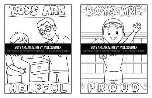 Boys Are Amazing: An Inspirational Coloring Book for Boys to Motivate, Encourage and Build Confidence