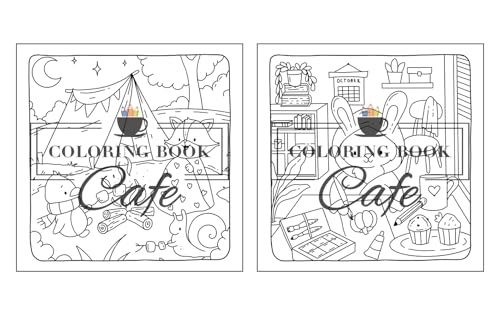 Autumn Hygge: Cute and Cozy Coloring Book for Adults & Teens Featuring Autumn Scenes with Adorable Animals Characters