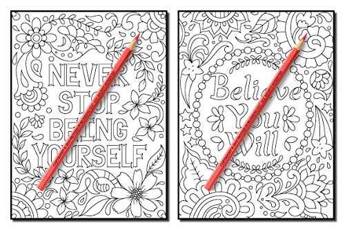 Live Your Dreams: An Adult Coloring Book with Fun Inspirational Quotes, Adorable Kawaii Doodles, and Positive Affirmations for Relaxation