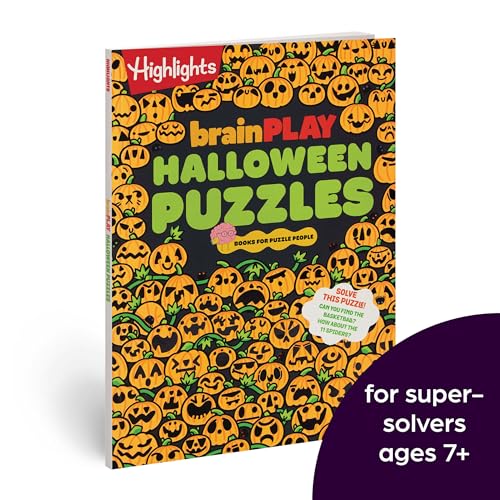 brainPLAY Halloween Puzzles: Over 200 Spell-Binding Mazes, Halloween Fill in the Blank, Mini Puzzles and MoreSilly Spooky Fun for Kids 7 and Up (brainPLAY Puzzle Books)