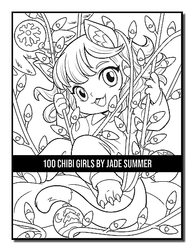 100 Chibi Girls: An Adult Coloring Book Collection with Cute Girls, Fantasy, Horror, Christmas, and More!