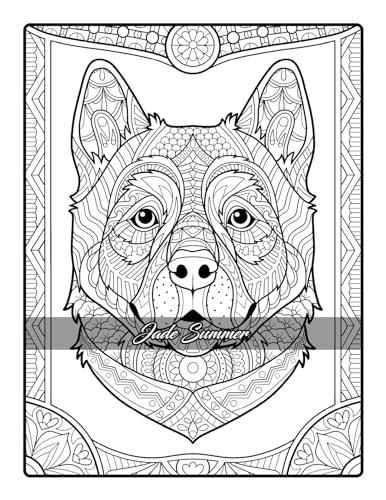 Amazing Dogs Coloring Book: Beautiful Dogs, Adorable Puppies, and Relaxing Designs for Adults and Teens