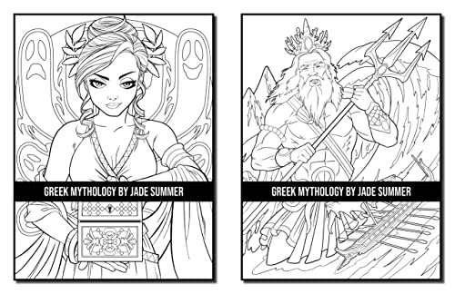 Greek Mythology: A Coloring Book for Adults and Kids with Powerful Gods, Beautiful Goddesses, Mythological Creatures and More!
