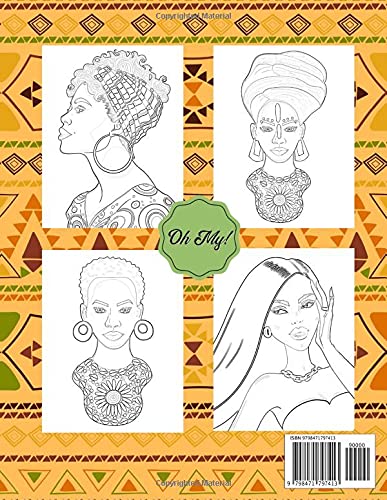 BEAUTIFUL BLACK WOMEN COLORING BOOK: Celebrating Both Modern And Traditional Women of Color