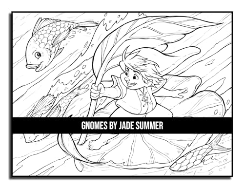 Gnomes: A Fantasy Coloring Book for Adults and Kids with Adorable Characters, Whimsical Scenes, and More!