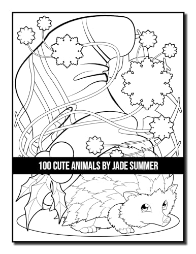 100 Cute Animals: An Adult Coloring Book with Dogs, Cats, Horses, Owls, Elephants, Monkeys, and Many More! (Cute Animal Coloring Books)