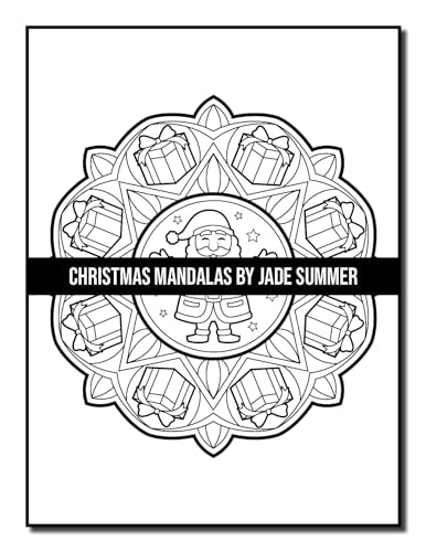 Christmas Mandalas: An Adult Coloring Book with Fun, Easy, and Relaxing Coloring Pages for Christmas Lovers (Christmas Coloring Books)
