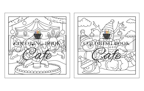 Winter Hygge: Cute and Cozy Coloring Book for Adults & Teens Featuring Comfy Winter Scenes with Adorable Animal Characters (Cute and Comfy Coloring Books)