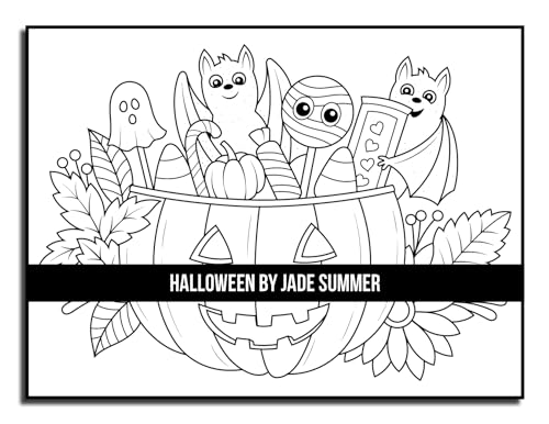 Halloween Coloring Book: For Adults with Beautiful Flowers, Adorable Animals, Spooky Characters, and Relaxing Fall Designs (Halloween Coloring Books)