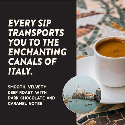 Angelino's Coffee Espresso Pods Keurig Compatible - 24 Count, Dark Roast Coffee for Keurig K-Cup Brewers, Cafe Style, Best Strong Espresso Coffee Pods (24 Count, Espresso)