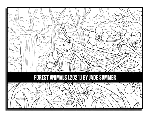 Forest Animals: An Adult Coloring Book with 50 Adorable Images of Woodland Creatures, Beautiful Flowers, Nature Scenes, and More!