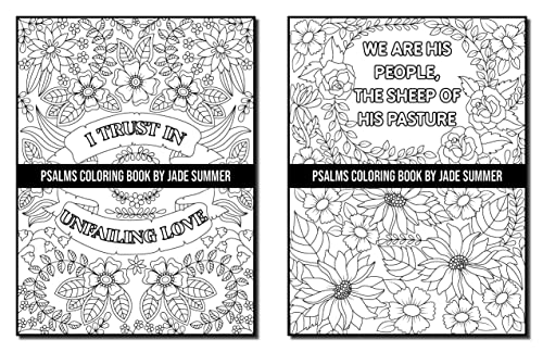Psalms Coloring Book: For Adults with Inspirational Bible Quotes, Christian Religious Lessons, and Relaxing Flower Patterns (Inspirational Coloring Books)