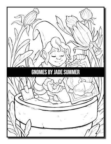 Gnomes: A Fantasy Coloring Book for Adults and Kids with Adorable Characters, Whimsical Scenes, and More!
