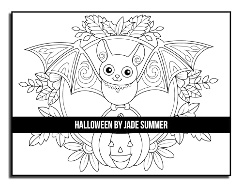 Halloween Coloring Book: For Adults with Beautiful Flowers, Adorable Animals, Spooky Characters, and Relaxing Fall Designs (Halloween Coloring Books)