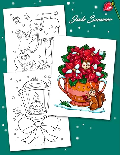 Cute Christmas: Cozy Coloring Book for Adults and Teens with Adorable Characters and Fun Holiday Scenes (Christmas Coloring Books)