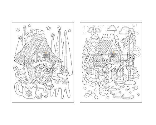 100 Christmas Scenes: An Adult Coloring Book Featuring 100 Fun, Easy and Relaxing Christmas Coloring Pages (Christmas Coloring Books)