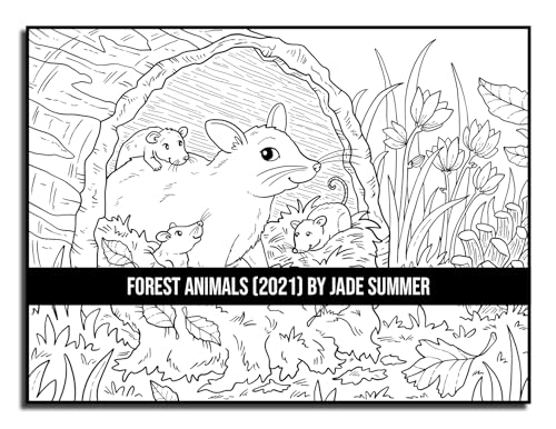 Forest Animals: An Adult Coloring Book with 50 Adorable Images of Woodland Creatures, Beautiful Flowers, Nature Scenes, and More!