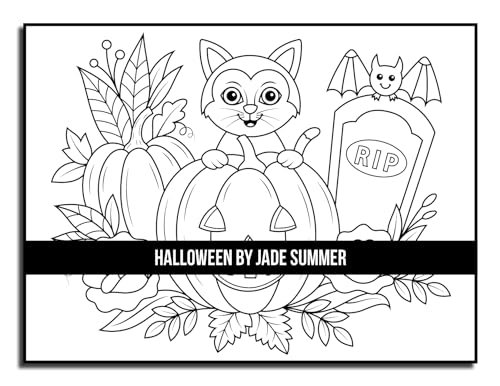 Halloween Coloring Book: For Adults with Beautiful Flowers, Adorable Animals, Spooky Characters, and Relaxing Fall Designs (Halloween Coloring Books)