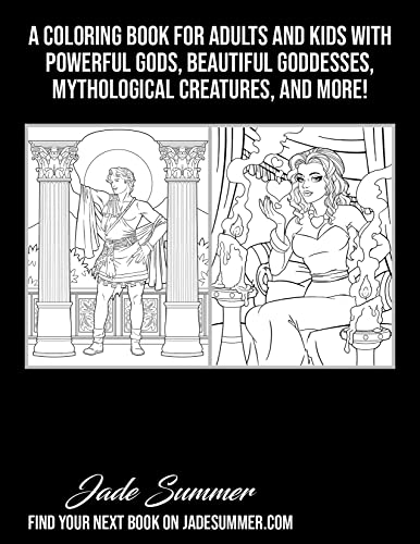 Greek Mythology: A Coloring Book for Adults and Kids with Powerful Gods, Beautiful Goddesses, Mythological Creatures and More!