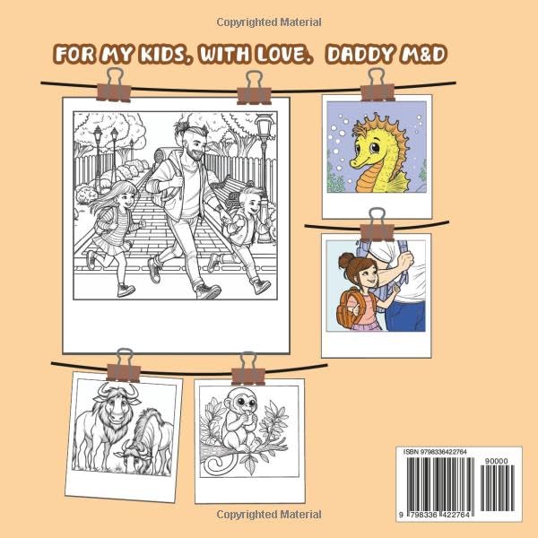 Zoo Adventure: Captivating Animal Coloring Book for Families with Daddy M&D, Mia, and Dio on a Zoo Journey