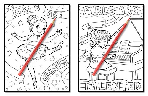Girls Are Amazing: An Inspirational Coloring Book for Girls to Motivate, Encourage and Build Confidence